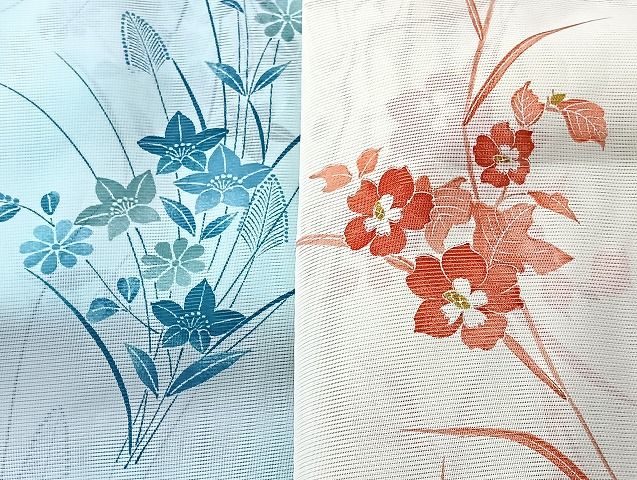 平和屋着物■夏物 小紋 絽 紗 洗える着物 まとめて20点 花柄 暈し染め 着用可能多数 mmm1724