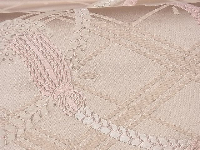 平和屋着物■六通柄袋帯 結び紐文 銀糸 逸品 ng3082