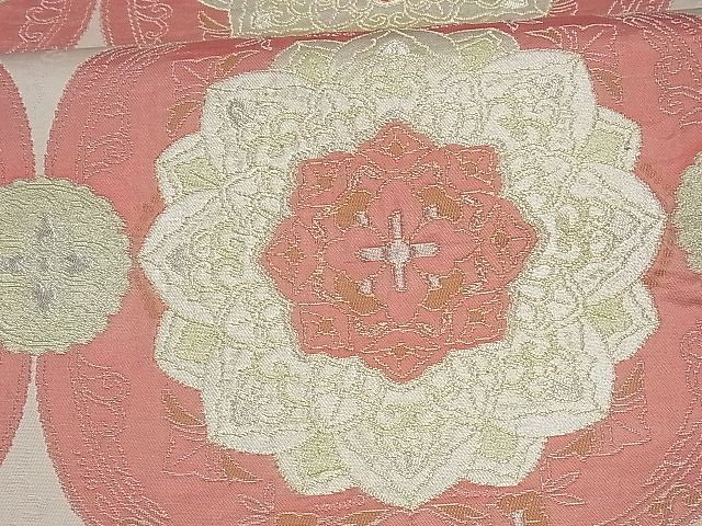 平和屋着物■六通柄袋帯 正倉院花文 金銀糸 逸品 ng3094