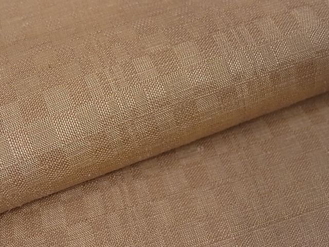 平和屋本店■極上 座繰り紬 芝崎重一 単衣 五倍子染 三越扱い たとう紙付き 逸品 未使用 3kh1640 - 平和屋
