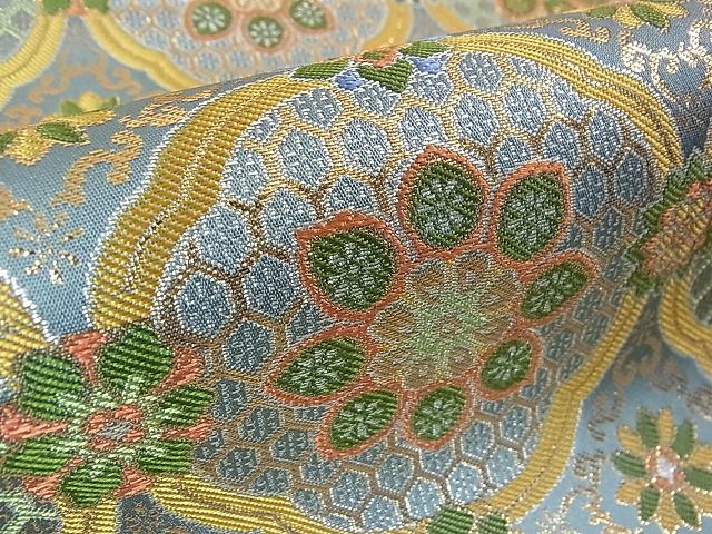 平和屋本店■極上 龍村晋謹製 全通柄袋帯 江華蜀紅錦 金銀糸 逸品 3kh1703 - 平和屋