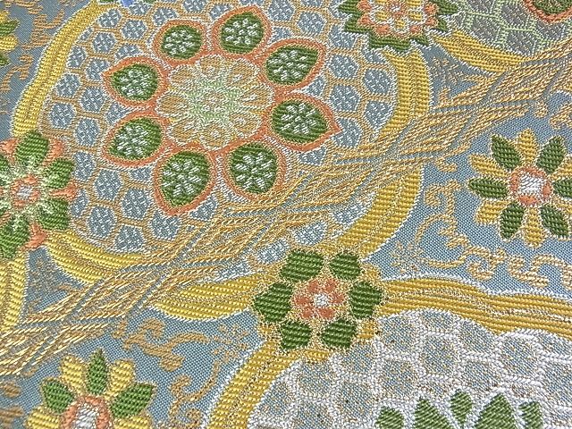 平和屋本店■極上 龍村晋謹製 全通柄袋帯 江華蜀紅錦 金銀糸 逸品 3kh1703 - 平和屋