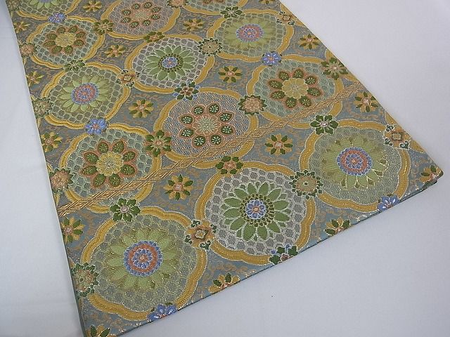 平和屋本店■極上 龍村晋謹製 全通柄袋帯 江華蜀紅錦 金銀糸 逸品 3kh1703 - 平和屋