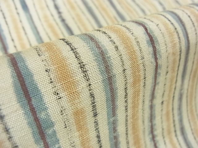 平和屋本店■極上 染司よしおか 五代目 吉岡幸雄 紬 縞 逸品 3kh1869 - 平和屋