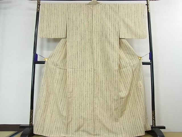 平和屋本店■極上 染司よしおか 五代目 吉岡幸雄 紬 縞 逸品 3kh1869 - 平和屋