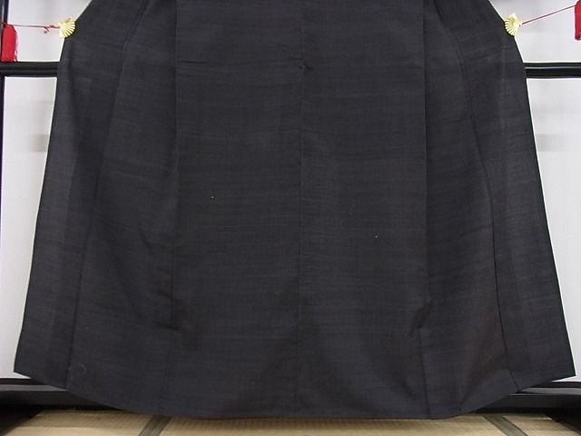 平和屋本店▽極上 結城ちぢみ 単衣 小倉太々 青山みとも 今幡部 色無地 蝋色 着丈156cm 裄丈64.5cm 正絹 逸品 3kk2255