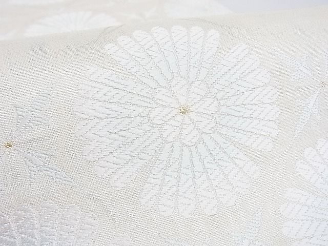 平和屋本店■極上 六通柄袋帯 唐織 花菱文 スリーシーズン 春夏秋 金糸 正絹 逸品 3kk2922