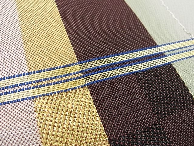 平和屋本店■最高級 龍村平蔵製 六通柄 本袋帯 金銀糸 正絹 逸品 3kk4519 - 平和屋