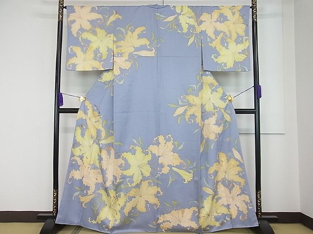 平和屋本店■極上 ジャパンオートクチュール 渡辺雪三郎 訪問着 刺繍 百合 金彩 逸品3s20170