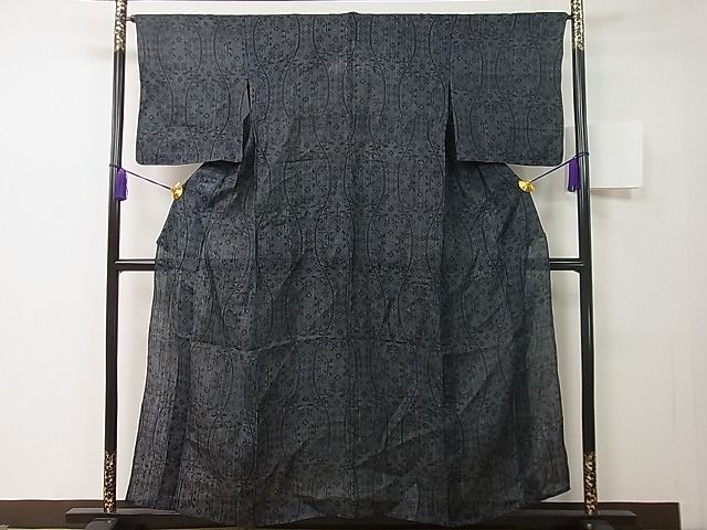 平和屋本店*極上 夏物 重要無形文化財 本場宮古上布 草花文 苧麻 逸品3s20340