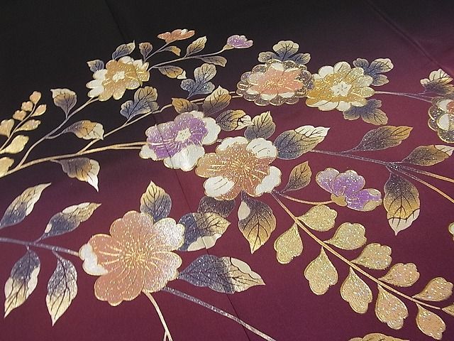 平和屋本店●極上 金彩友禅 卓越技能者・名工・和田光正 訪問着 辻が花 暈し染め 黒地 さが美扱い 未使用3s20345