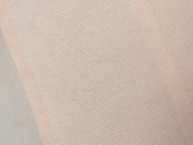 平和屋本店■極上 夏物 京都・西陣 織元ブランド 秦流舎 夏お召 色無地 洒落柿色 花唐草紋紗 反端付き 逸品 未使用3s20411
