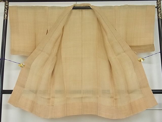 平和屋本店*希少 夏物 人間国宝 平良敏子 喜如嘉の芭蕉布 道中着 ロング丈 証紙付き 逸品 未使用3s20522