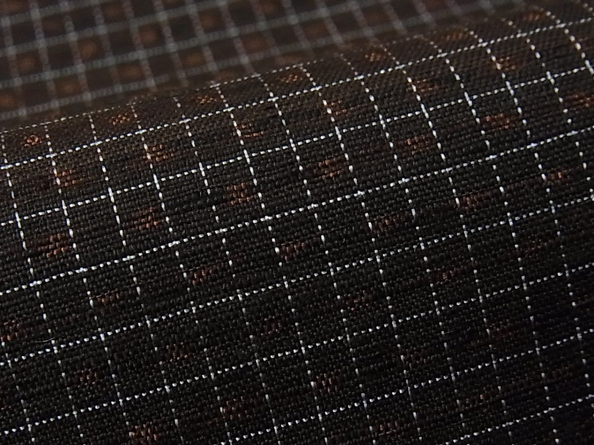 平和屋本店●希少 男性 国指定重要無形文化財 本場久米島紬 アンサンブル 島文子作 手織 証紙付き 逸品 3s30121