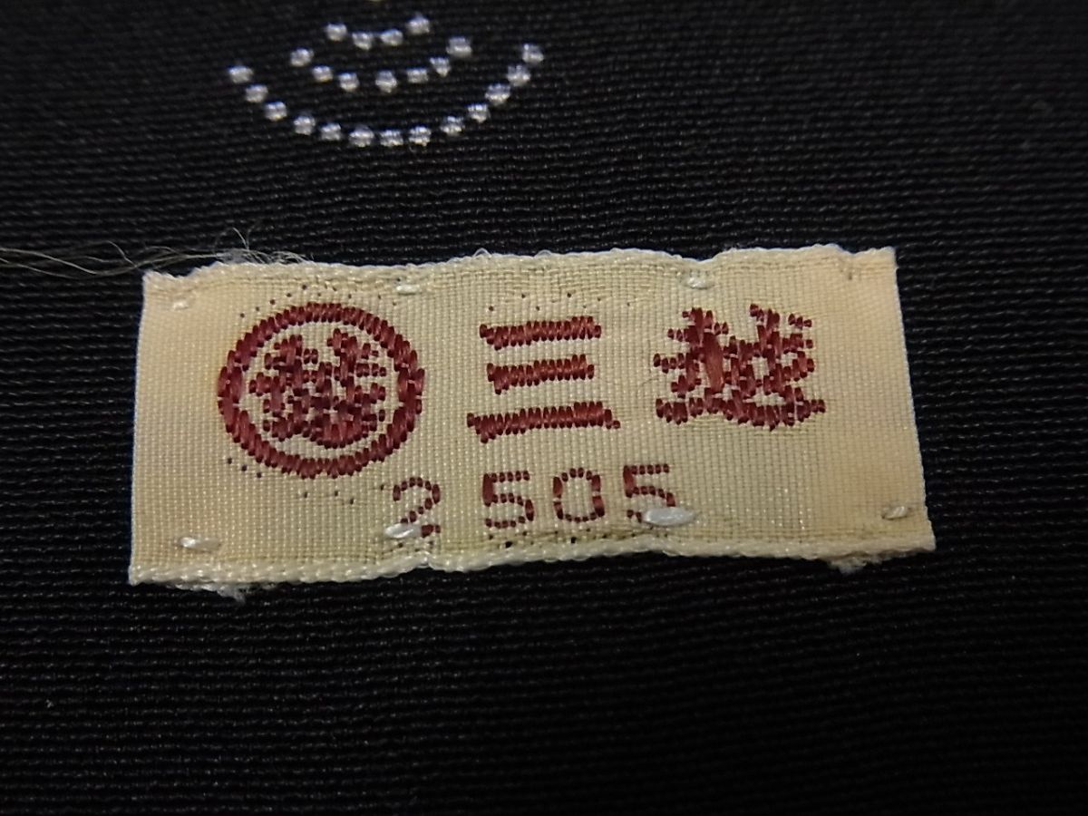 平和屋本店●極上 人間国宝 小宮康孝 江戸小紋 花尽くし 黒地 三越扱い 逸品3s740