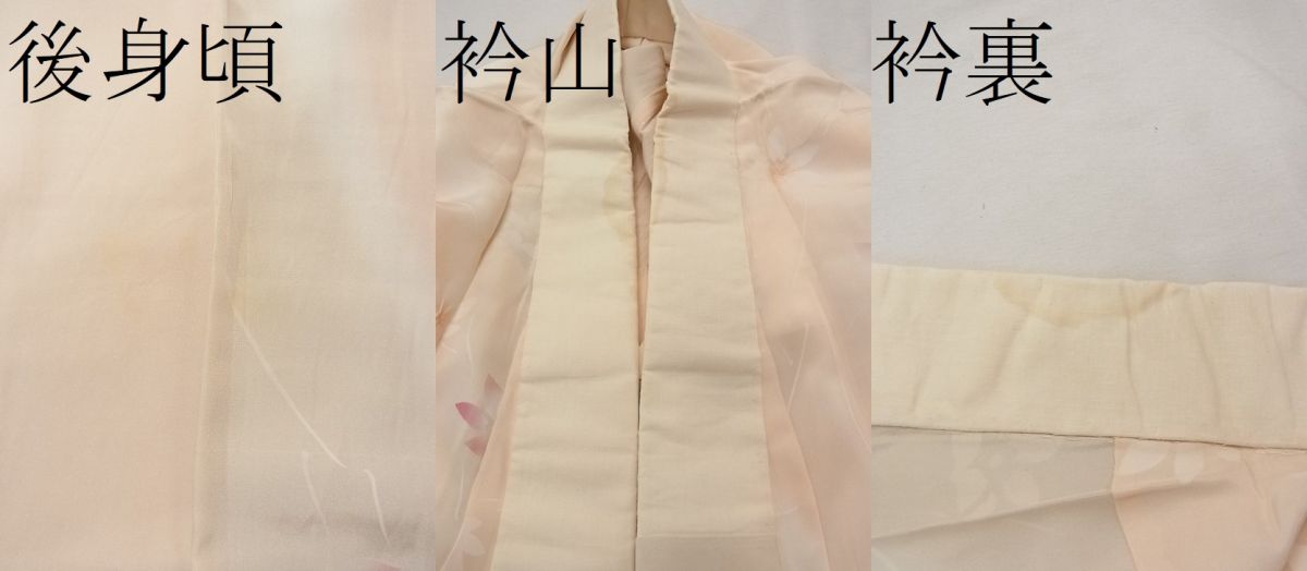 平和屋着物■上質な長襦袢 無双仕立て 舞花紋 暈し染め 逸品 CAAG4413yk