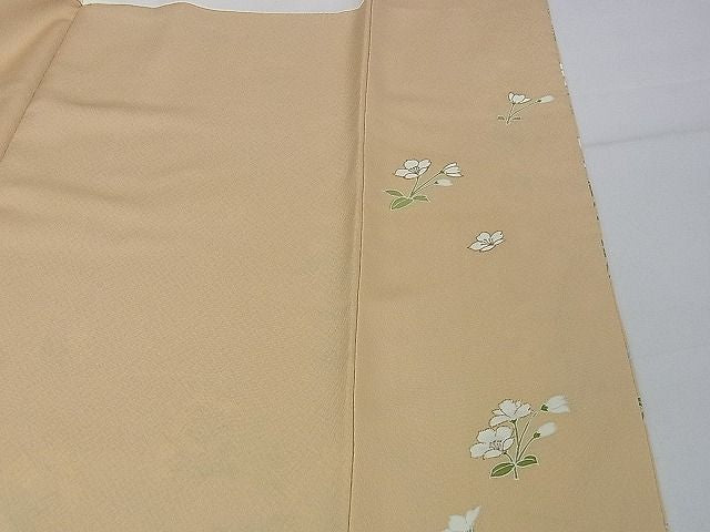 平和屋本店■極上 創業460年・千總 訪問着 草花文 薄香色地 金彩 逸品 DZAA0989kh4 - 平和屋