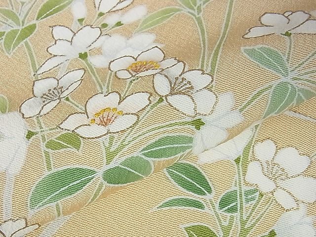 平和屋本店■極上 創業460年・千總 訪問着 草花文 薄香色地 金彩 逸品 DZAA0989kh4 - 平和屋