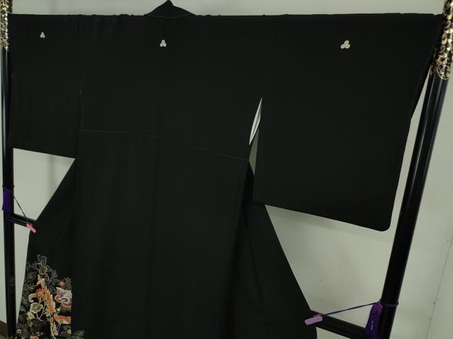 平和屋本店■極上 創業460年・千總 黒留袖 駒刺繍 更紗花鳥文 金彩 逸品 DZAA3101kh5 - 平和屋