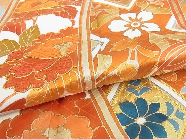 平和屋本店■極上 創業460年・千總 振袖 駒刺繍 几帳花文 金彩 松坂屋扱い 正絹 逸品 KAAA1105kk4 - 平和屋