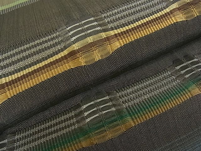 平和屋本店■極上 藤山千春 九寸名古屋帯 草木染 間道 逸品 4kh2046 - 平和屋