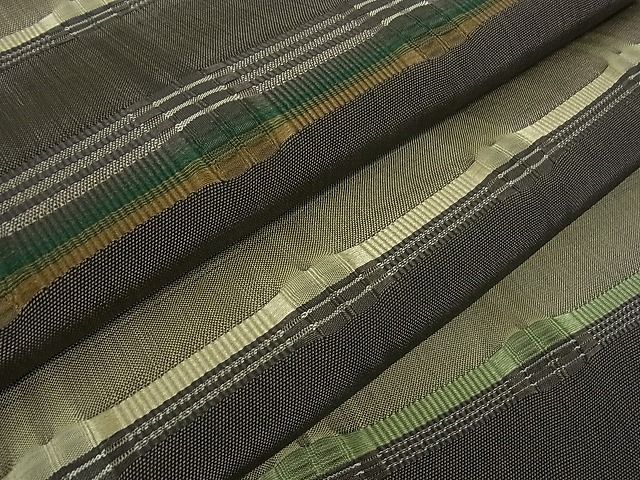 平和屋本店■極上 藤山千春 九寸名古屋帯 草木染 間道 逸品 4kh2046 - 平和屋