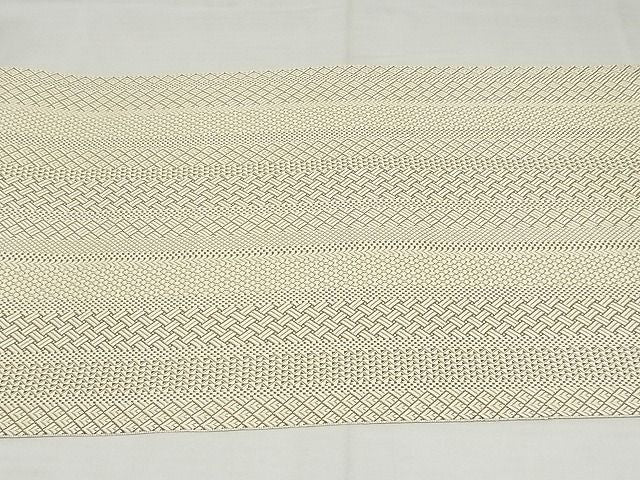 平和屋本店■極上 本場筑前博多織 草木染 手織工房 染匠:小森久 八寸名古屋帯 ジャバラ紋 証紙・たとう紙付 未使用 4kk10117 - 平和屋