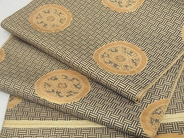 平和屋本店■最高級 龍村平蔵製 六通柄 本袋帯 糸屋金襴 金糸 正絹 逸品 4kk10127 - 平和屋
