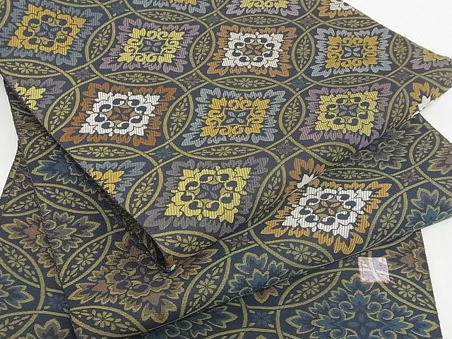 平和屋本店■極上 伝統工芸士 曽根武勇 両面全通柄袋帯 花七宝 正絹 逸品 未使用 4kk10184 - 平和屋