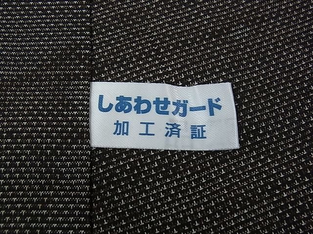 平和屋本店■極上 本場大島紬 道中着 単衣 7マルキ 泥染 花尽くし 逸品 未使用 3kh1553 - 平和屋
