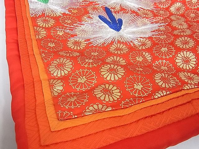 平和屋本店■極上 七五三 女の子 7歳 祝着 十二単風 駒刺繍 飛鶴松文 金銀糸 逸品 DZAA1584kh4 - 平和屋