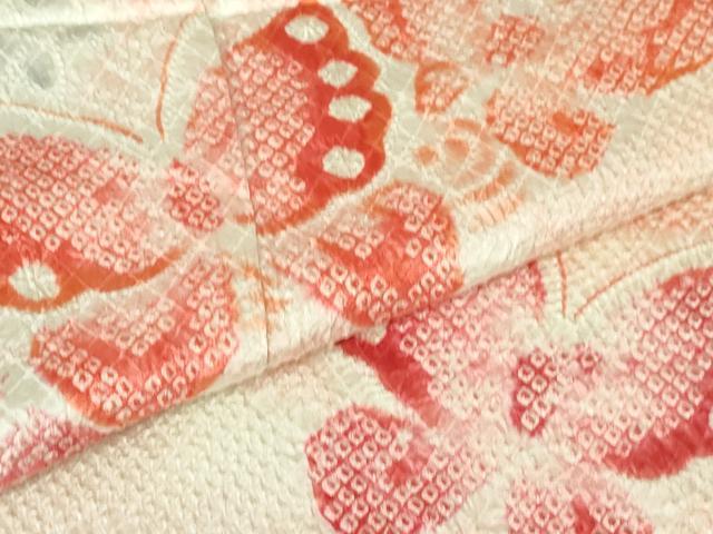 平和屋本店■極上 七五三 女の子 7歳 祝着・袋帯セット 総絞り 舞蝶文 鈴乃屋扱い 逸品 DZAA2502kh5 - 平和屋