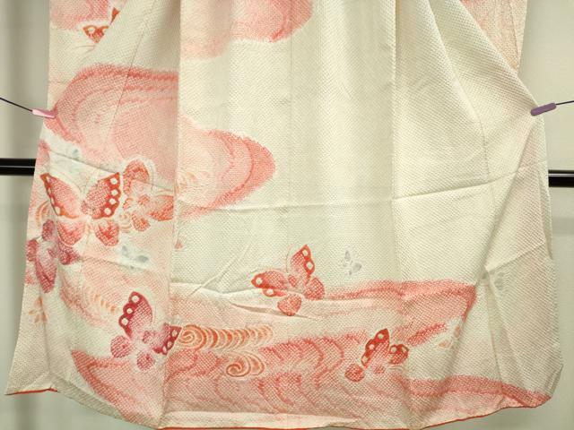 平和屋本店■極上 七五三 女の子 7歳 祝着・袋帯セット 総絞り 舞蝶文 鈴乃屋扱い 逸品 DZAA2502kh5 - 平和屋