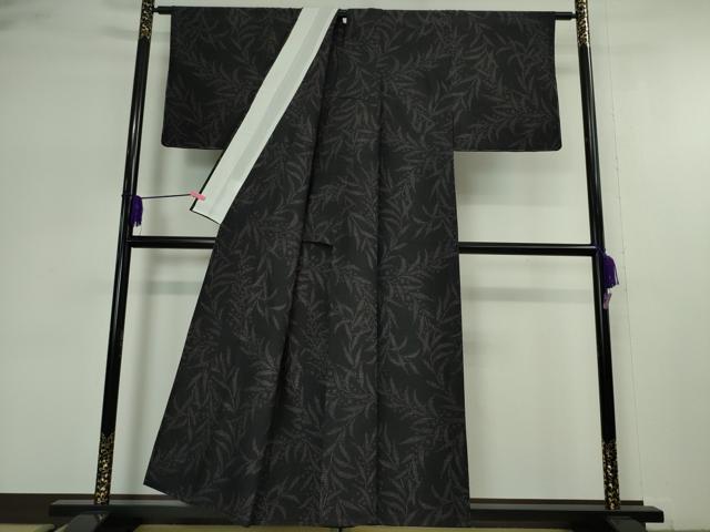 平和屋本店■極上 結城紬 単衣 はたおり娘 80亀甲 南天草葉文 証紙付き 逸品 未使用 DZAA2627kh5 - 平和屋