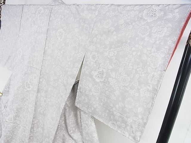 平和屋本店■極上 本場大島紬 白大島紬 桑原織物 二代目 桑原啓之介 9マルキ 草花尽くし 証紙付き 逸品 未使用 DZAA1679kh4 - 平和屋