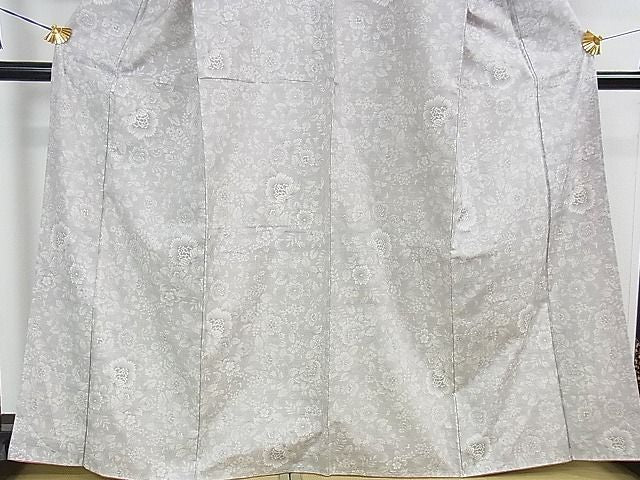 平和屋本店■極上 本場大島紬 白大島紬 桑原織物 二代目 桑原啓之介 9マルキ 草花尽くし 証紙付き 逸品 未使用 DZAA1679kh4 - 平和屋