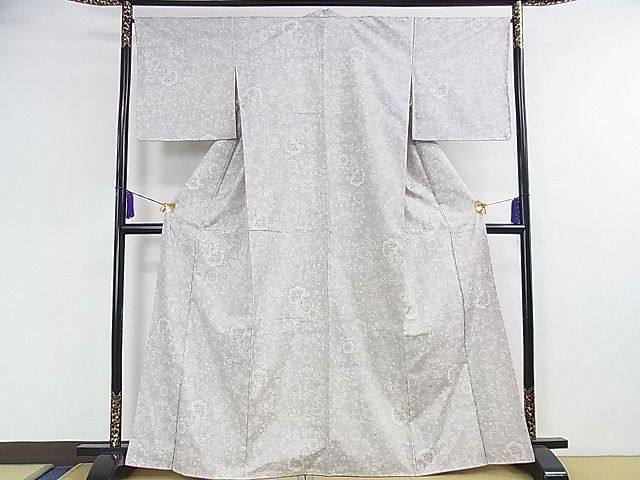 平和屋本店■極上 本場大島紬 白大島紬 桑原織物 二代目 桑原啓之介 9マルキ 草花尽くし 証紙付き 逸品 未使用 DZAA1679kh4 - 平和屋