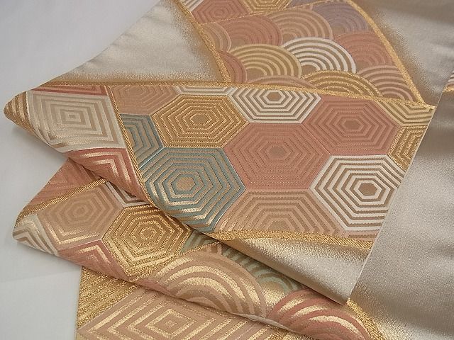 平和屋着物■六通柄袋帯 唐織 吉祥文 金銀糸 正絹 逸品 A-pf4730