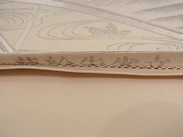 平和屋着物■六通柄袋帯 蒔絵朱雀文 プラチナ箔 正絹 逸品 A-pf4781