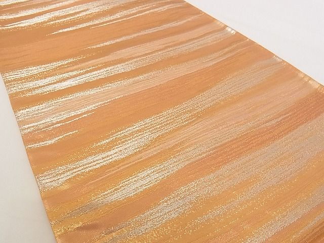 平和屋着物■六通柄袋帯 霞文 金糸 正絹 逸品 A-pf4829