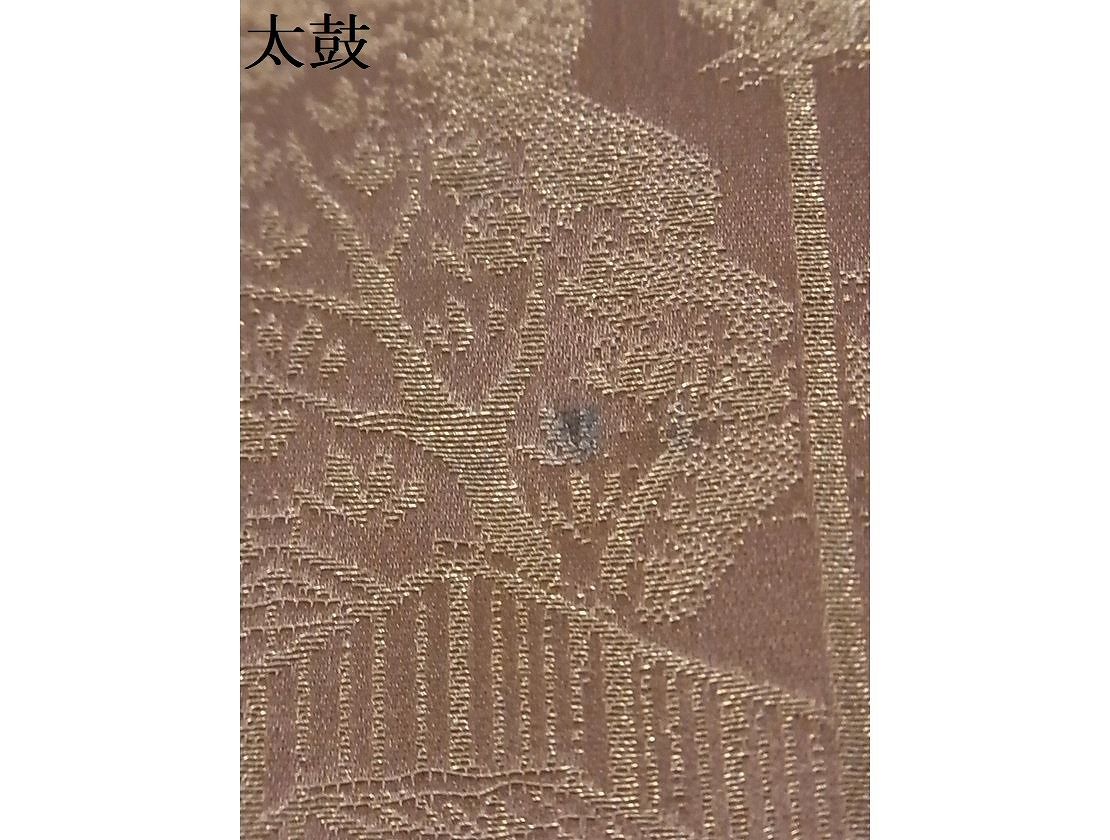 平和屋着物■六通柄袋帯 人物風景文 金糸 正絹 逸品 A-sx6713