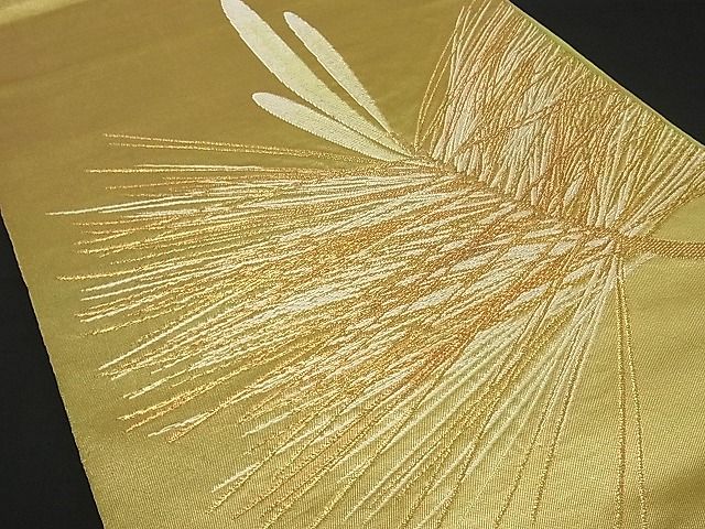 平和屋着物■太鼓柄袋帯 松葉文 金糸 逸品 ng2536