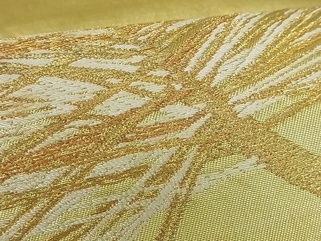 平和屋着物■太鼓柄袋帯 松葉文 金糸 逸品 ng2536