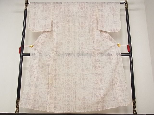 平和屋着物■夏物 小紋 幾何学文様 着丈151.5cm 裄丈63cm A-ck4141