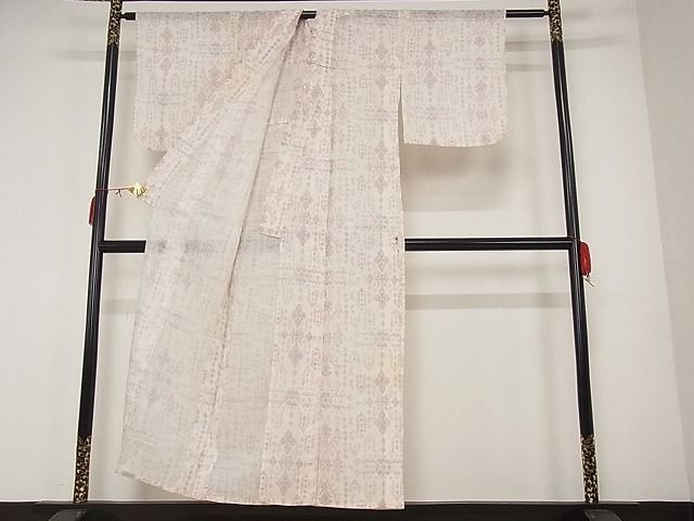 平和屋着物■夏物 小紋 幾何学文様 着丈151.5cm 裄丈63cm A-ck4141
