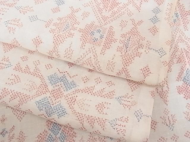 平和屋着物■夏物 小紋 幾何学文様 着丈151.5cm 裄丈63cm A-ck4141