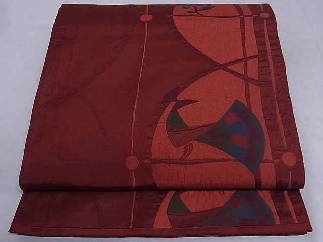 平和屋着物■六通柄袋帯 花鳥文 正絹 逸品 A-sx7043