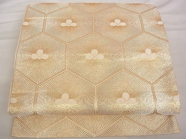 平和屋着物■六通柄袋帯 錦繍 亀甲唐松 金銀糸 正絹 逸品 A-ta6830
