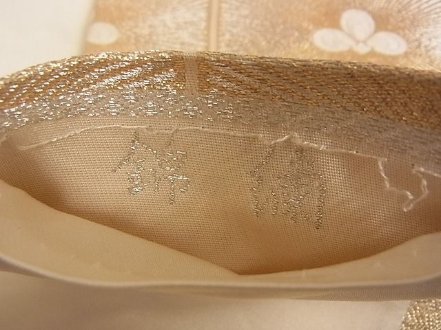 平和屋着物■六通柄袋帯 錦繍 亀甲唐松 金銀糸 正絹 逸品 A-ta6830