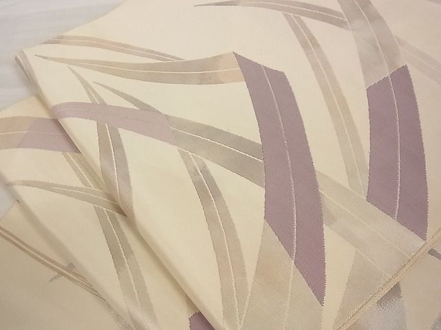 平和屋着物■六通柄袋帯 草木文 正絹 逸品 A-ta6837